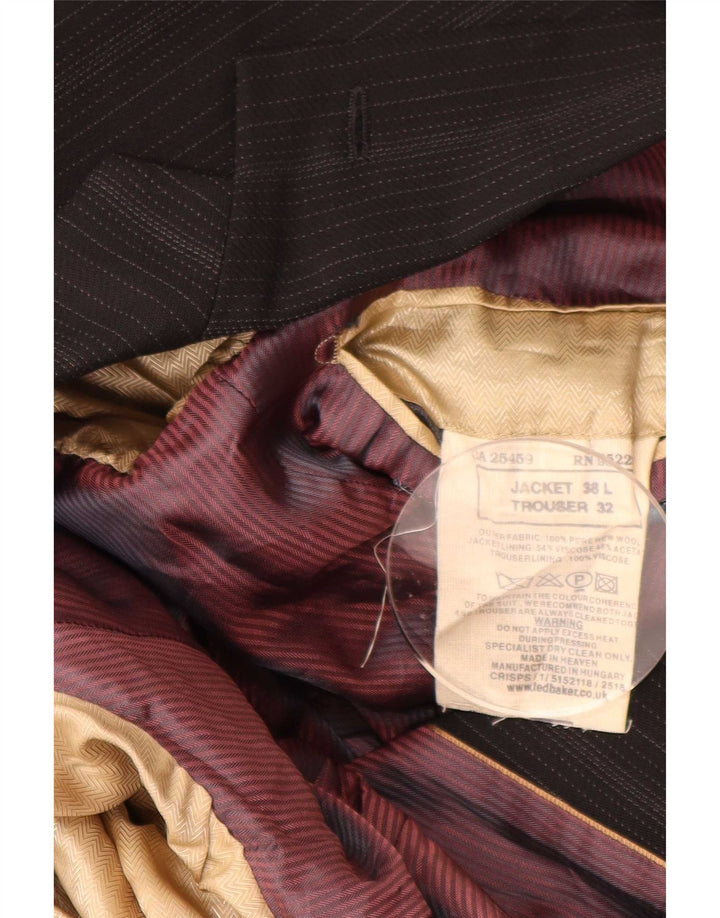 Мужской пиджак с 2 пуговицами Ted Baker, Великобритания 38, средний черный в полоску, новая шерсть