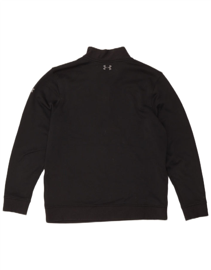 Мужской свитшот с воротником на молнии Under Armour, средний черный полиэстер