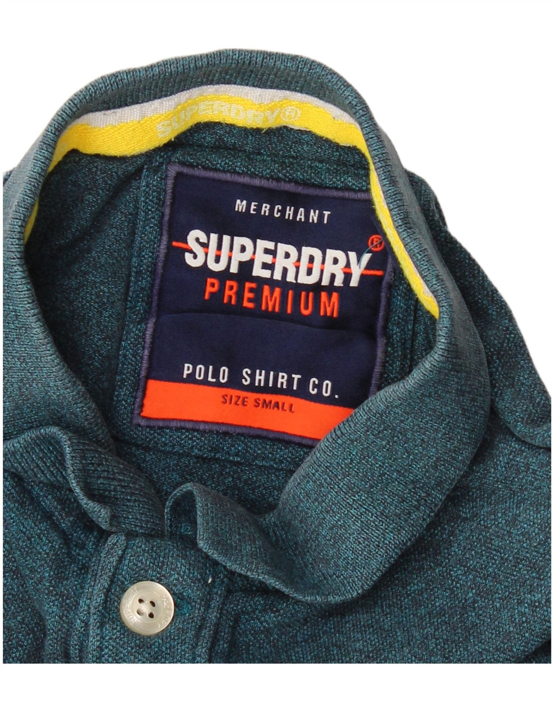 Мужская рубашка-поло с рисунком Superdry, маленькая синяя