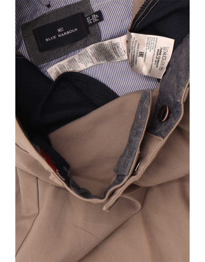 Мужские укороченные брюки Marks & Spencer Blue Harbour W38 L25 серые, хлопковые