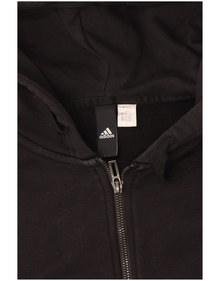 Женский свитер с капюшоном на молнии Adidas UK 12, средний черный