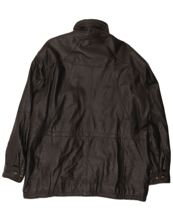Мужское кожаное пальто Shelter Bay UK 42 XL, черное