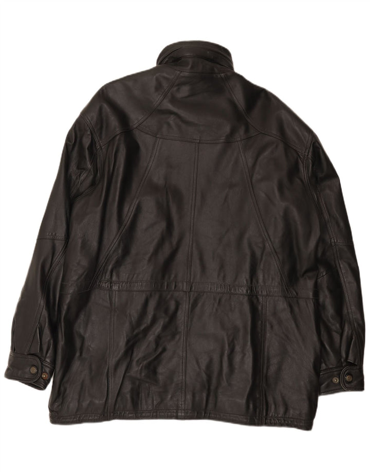 Мужское кожаное пальто Shelter Bay UK 42 XL, черное