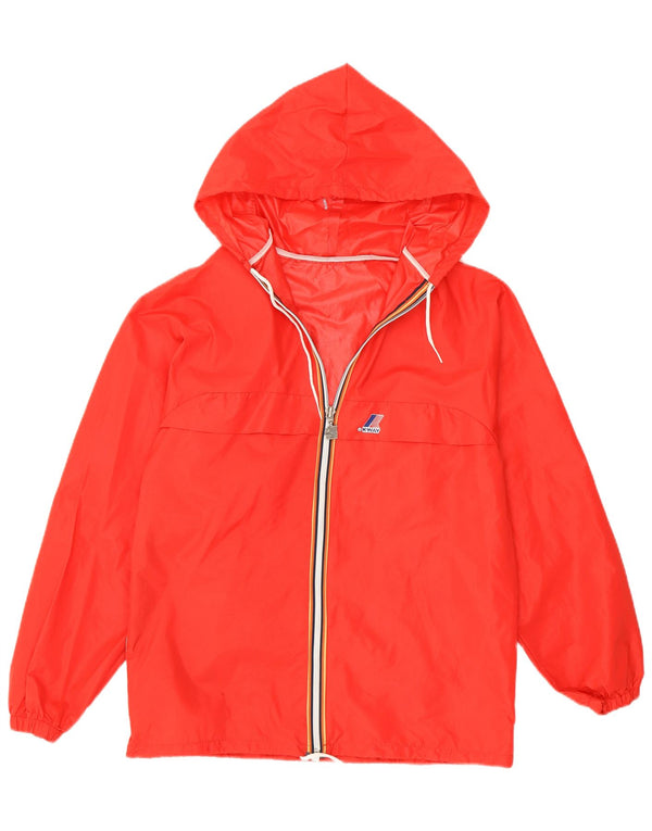K-Way Womens Hooded Rain Jacket UK 14 Medium Red