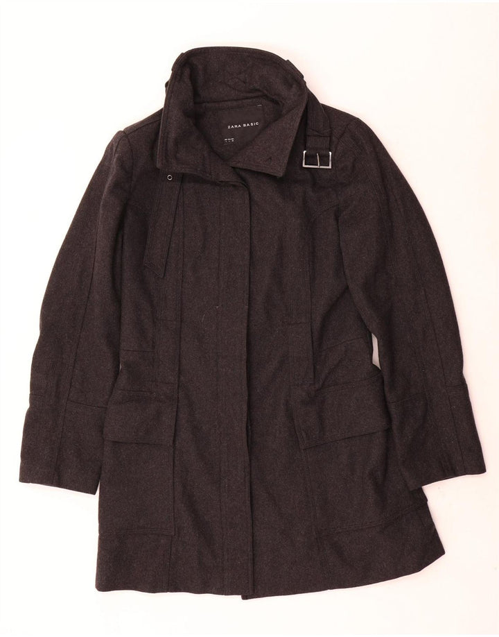 Женское пальто Zara UK 14, большое, серое, шерстяное