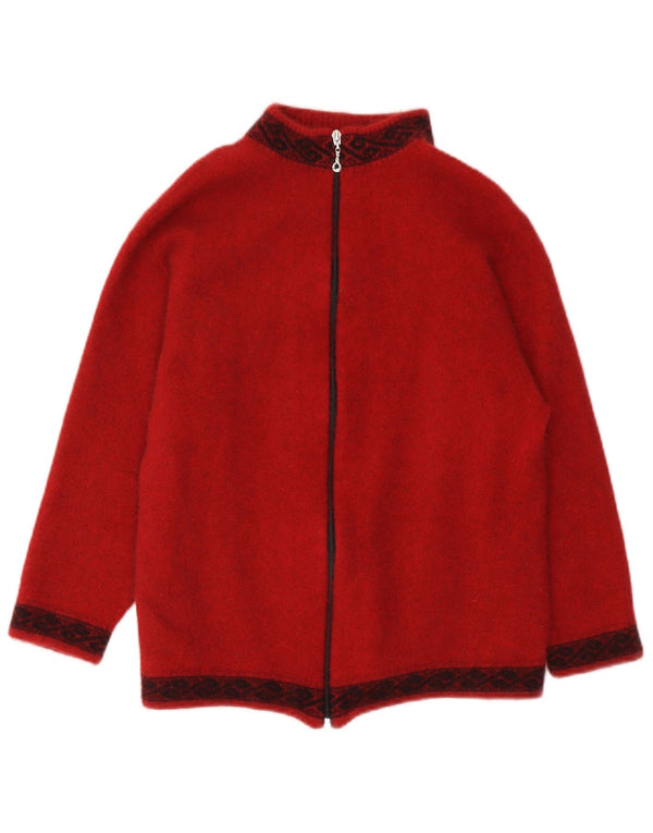 Женский кардиган Lothlorian UK 18 XL Красный с геометрическим узором