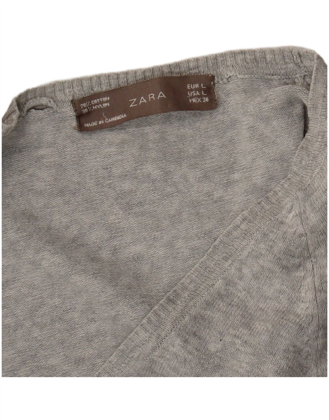 Женский кардиган Zara UK 14, большой серый в крапинку