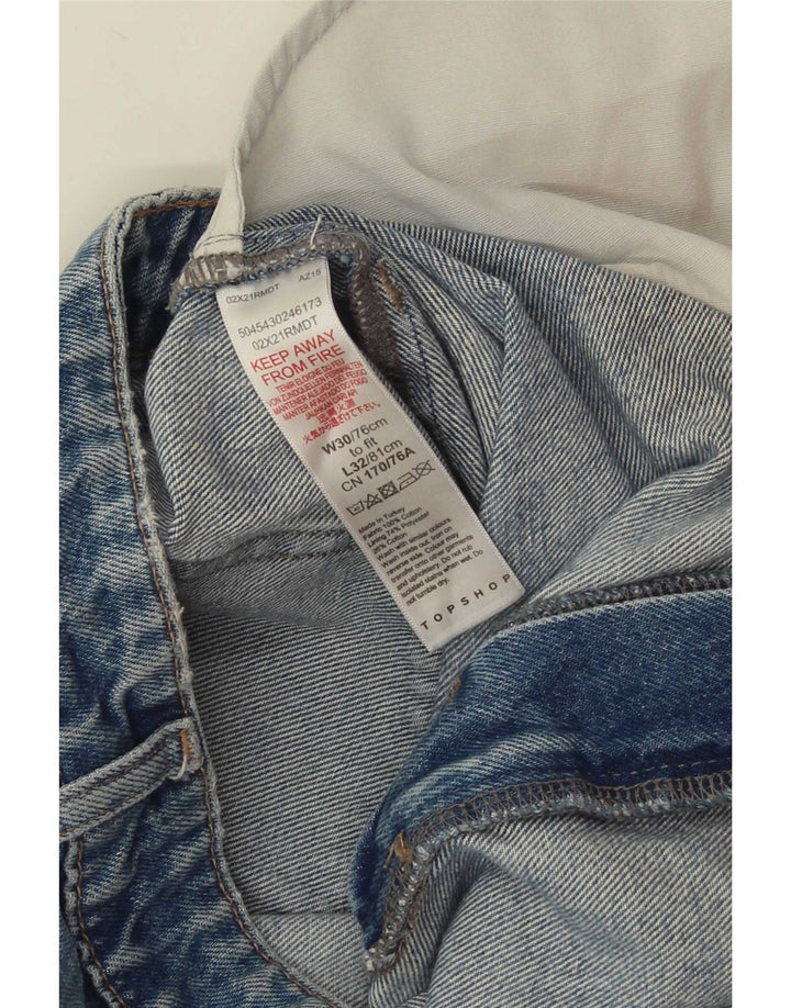 Женские расклешенные джинсы Topshop W30 L32, синий хлопок