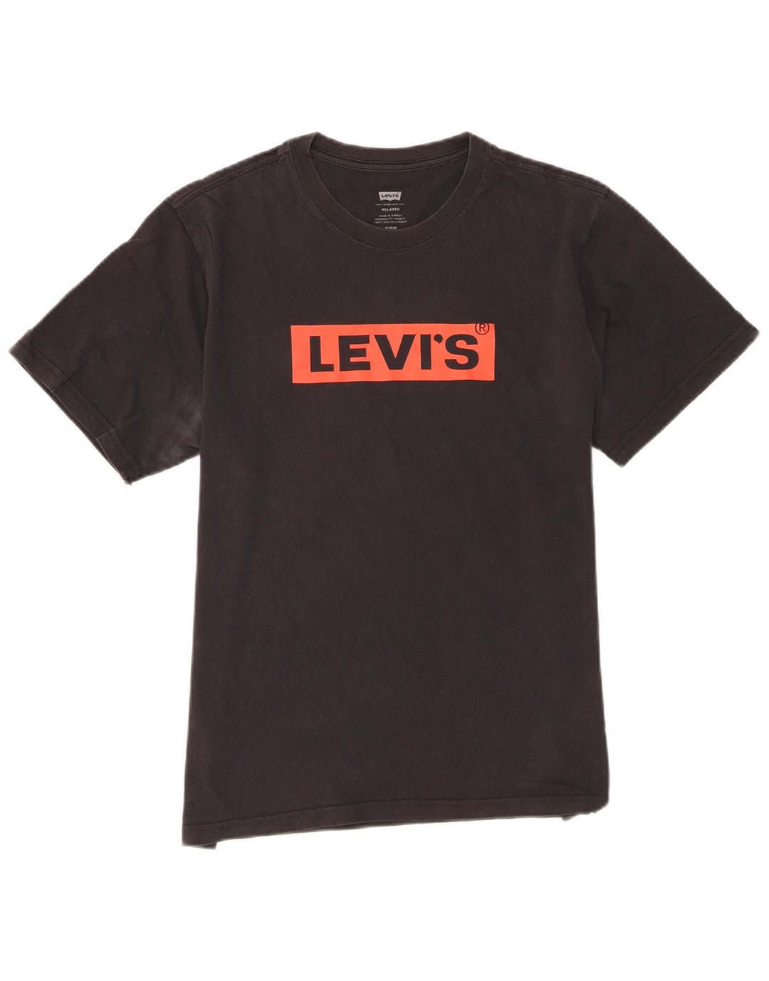 Мужская футболка свободного кроя Levi's с графическим рисунком, средний черный хлопковый топ