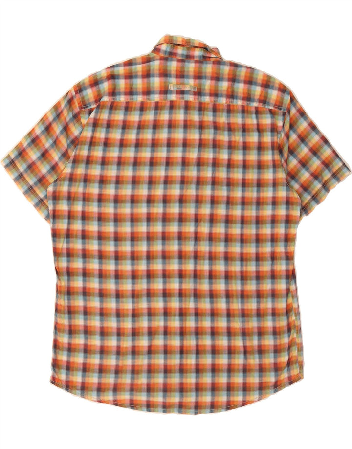 CAMEL ACTIVE Mens Regular Fit Short Sleeve Shirt Large Multicoloured Check Vintage Camel Active and Second-Hand Camel Active from Messina Hembry 