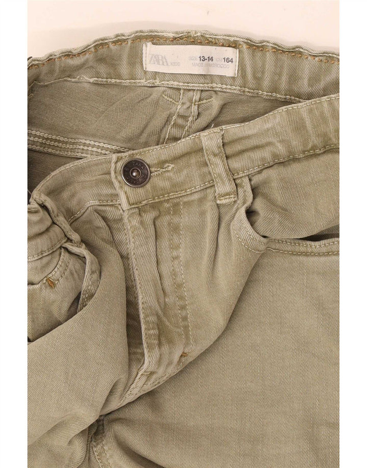 Джинсовые шорты Zara для мальчиков 13–14 лет W28, хаки