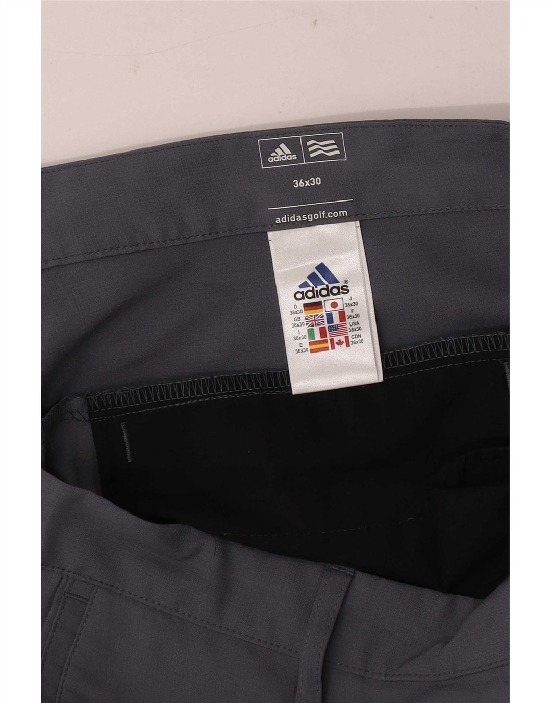 Мужские прямые брюки чинос Adidas Golf W36 L30, серый полиэстер