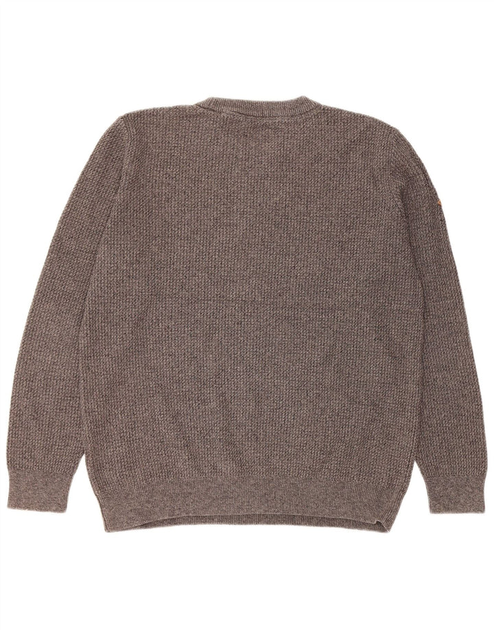 Мужской свитер Superdry с круглым вырезом 2XL, серый хлопок