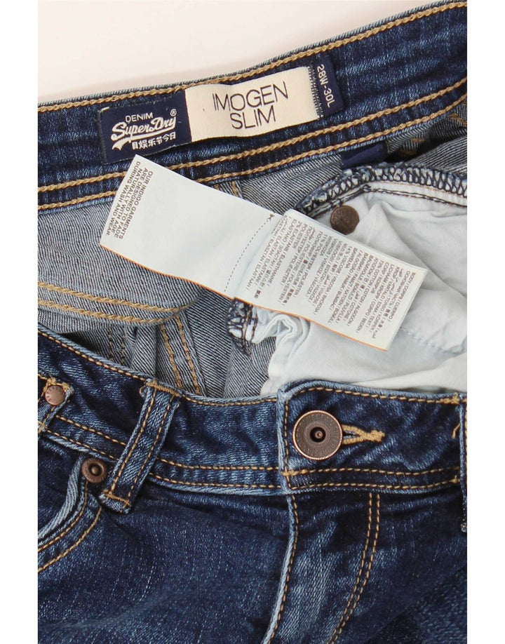 Женские узкие джинсы Imogen W28 L30 Superdry, синий хлопок