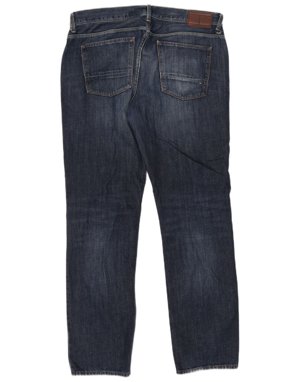 Мужские прямые джинсы Tommy Hilfiger W38 L31 темно-синие, хлопок