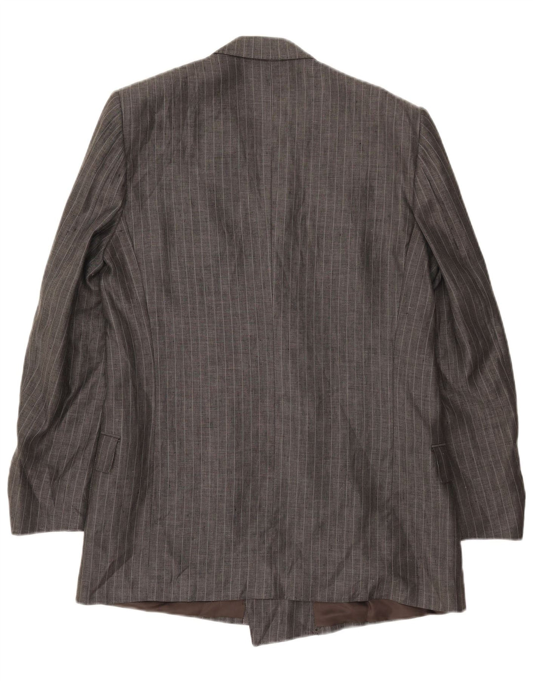 Винтажный мужской двубортный пиджак IT 50, большая серая полоска