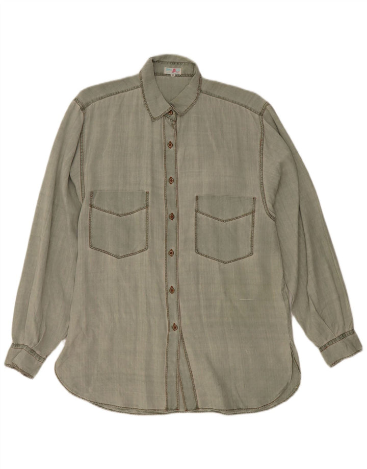 Женская рубашка Ball On, размер 38, средний зеленый шелк