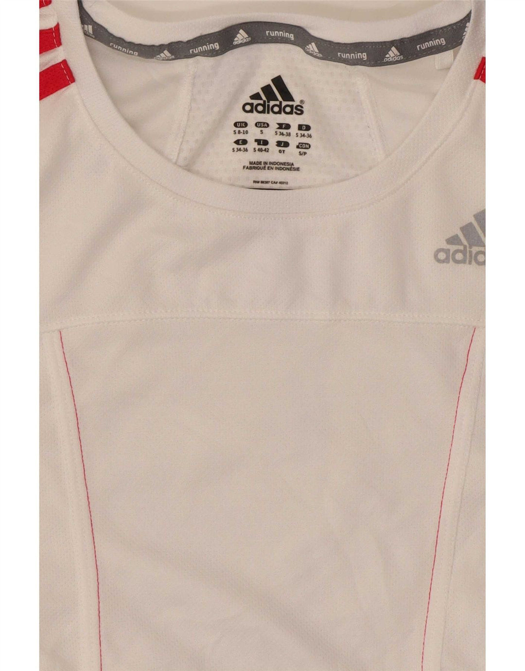 Женская футболка для бега Adidas Top UK 8/10, маленькая белая