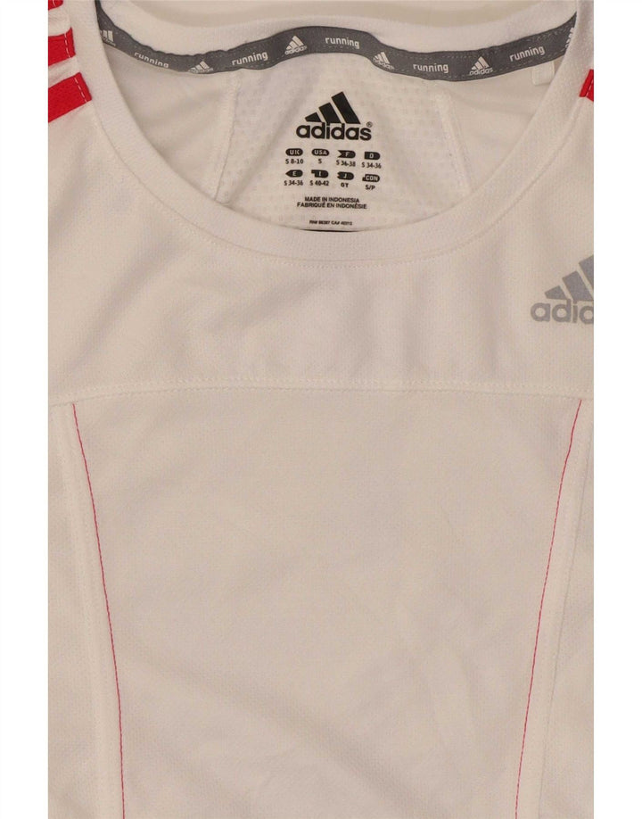 Женская футболка для бега Adidas Top UK 8/10, маленькая белая