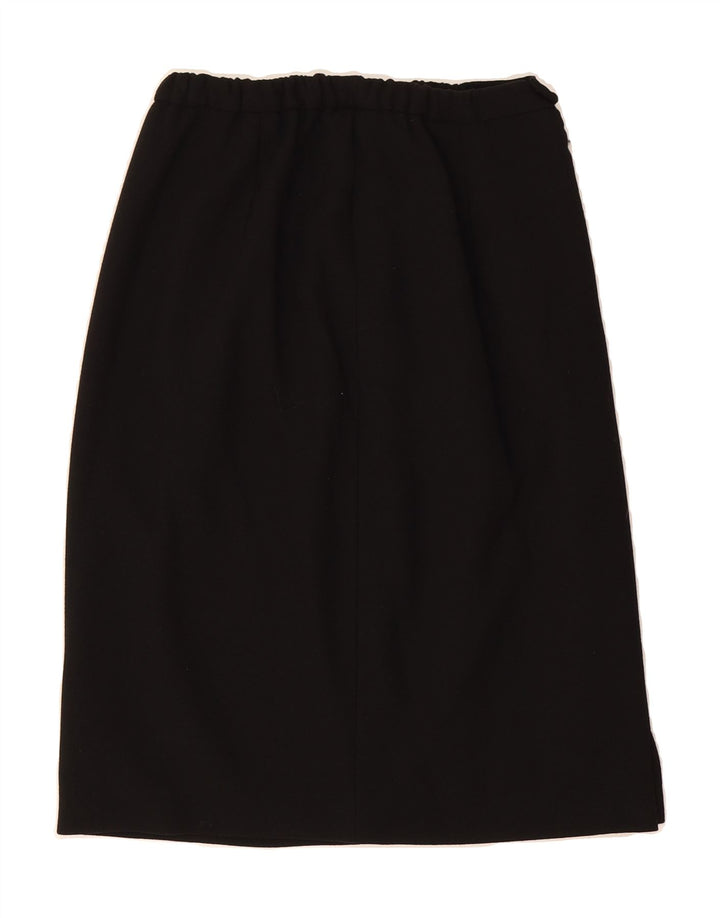 PIERRE CARDIN Womens Midi Skirt W26 Small  Black Acetate Vintage Pierre Cardin and Second-Hand Pierre Cardin from Messina Hembry 