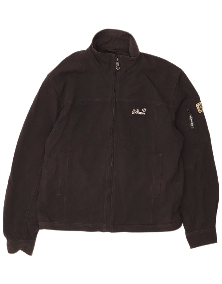 Мужская куртка-бомбер Jack Wolfskin UK 40/42, большая, черная, полиамид