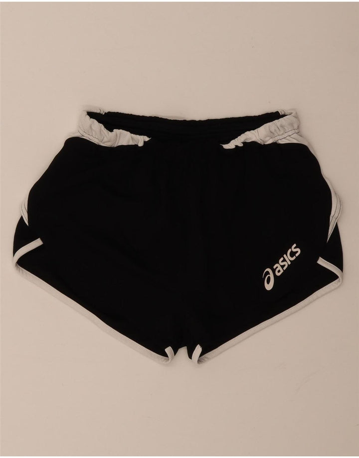 Женские спортивные шорты Asics UK 10, маленькие черные, полиэстер с цветными блоками