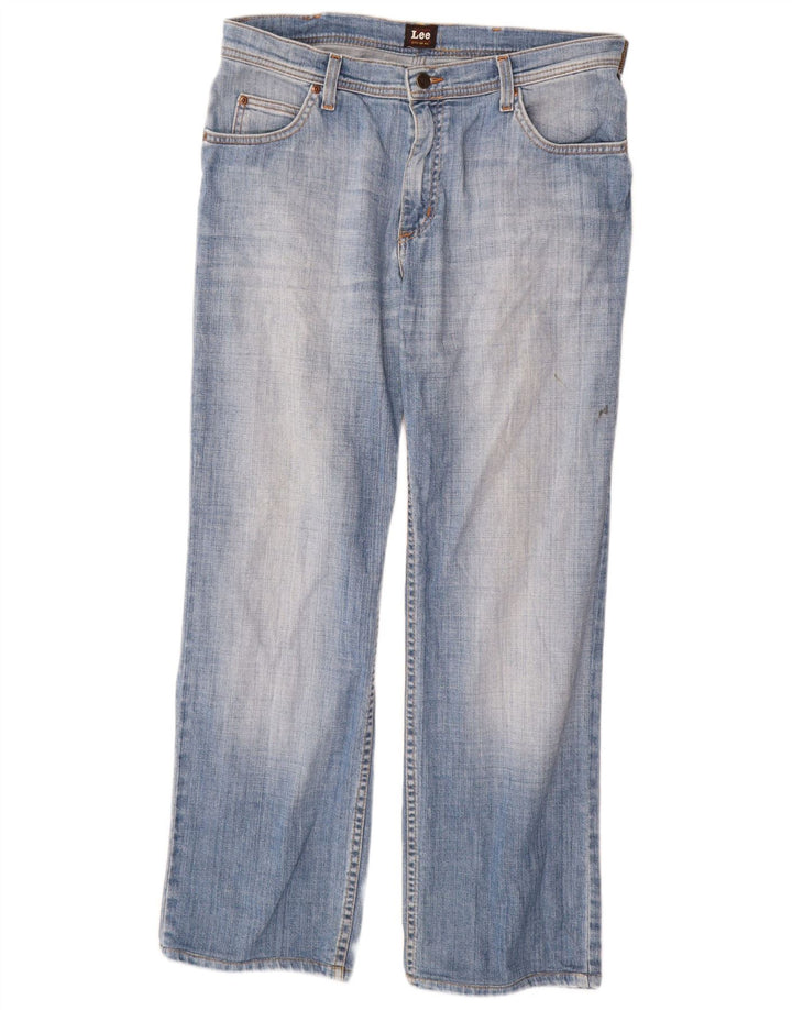 Мужские прямые джинсы Lee Brooklyn W34 L34, синий хлопок