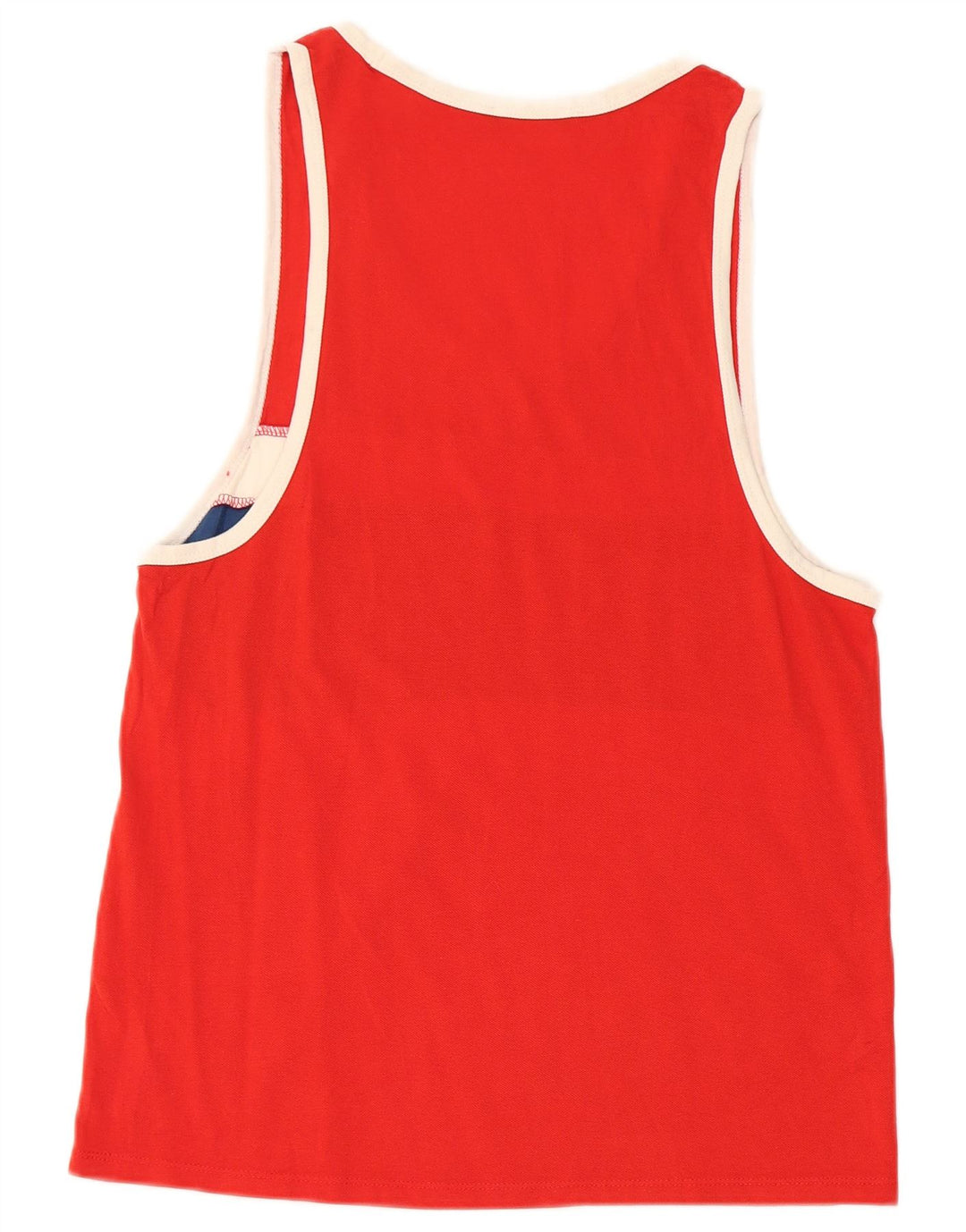 BENETTON Мужской жилет с графическим рисунком XS, красный цветной хлопок, хлопок