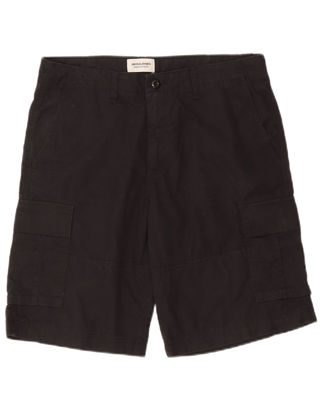 Мужские шорты карго Jack & Jones Medium W32, черные, хлопковые
