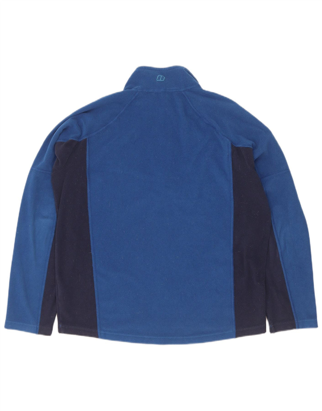Berghaus Мужской флисовый джемпер с воротником на молнии, средний синий, полиэстер с цветными блоками