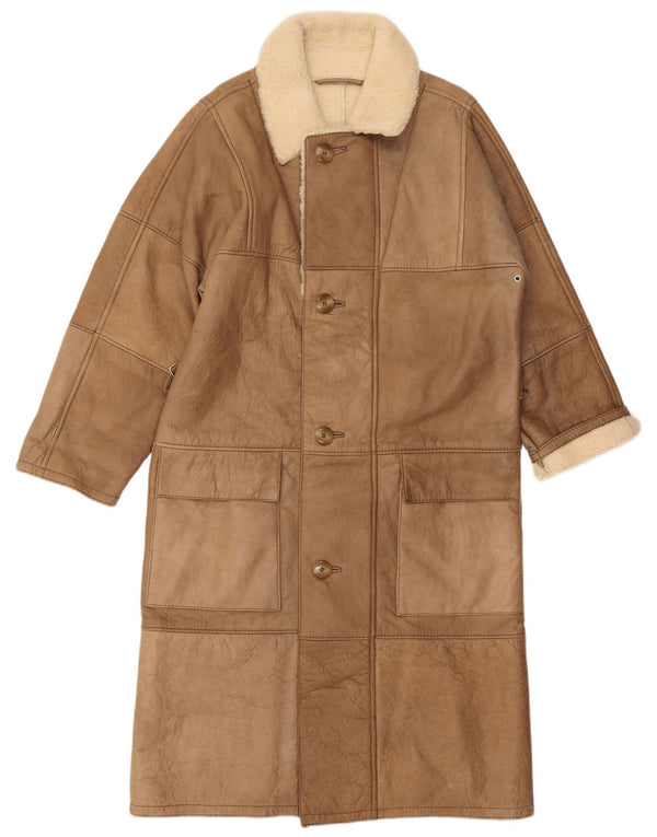 LORINGHOVEN Мужское пальто из овчины UK 36 маленькое бежевое из овечьей кожи