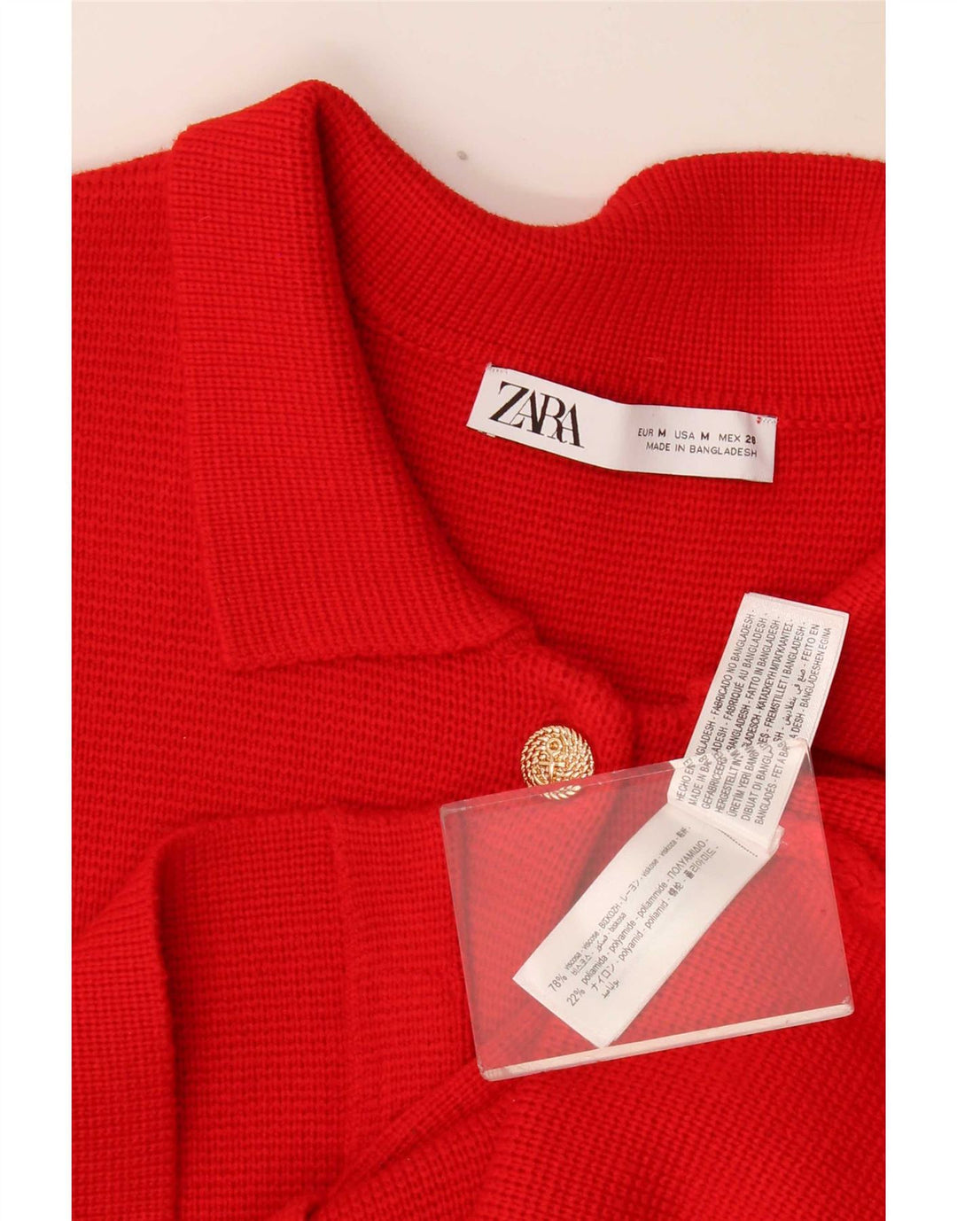 Женский кардиган Zara UK 14, средний красный вискоза