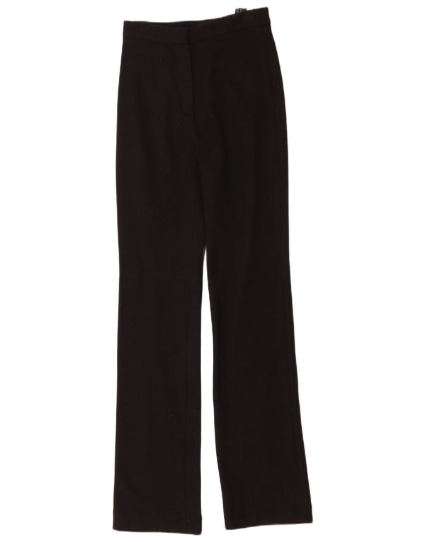 Женские прямые брюки чинос Massimo Dutti EU 34 2XS W24 L34, черная шерсть