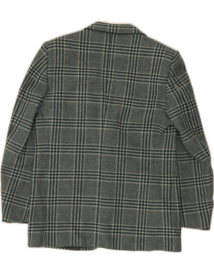 ALFA Mens 2 Button Blazer Jacket IT 50 Large Green Check Vintage Alfa and Second-Hand Alfa from Messina Hembry 