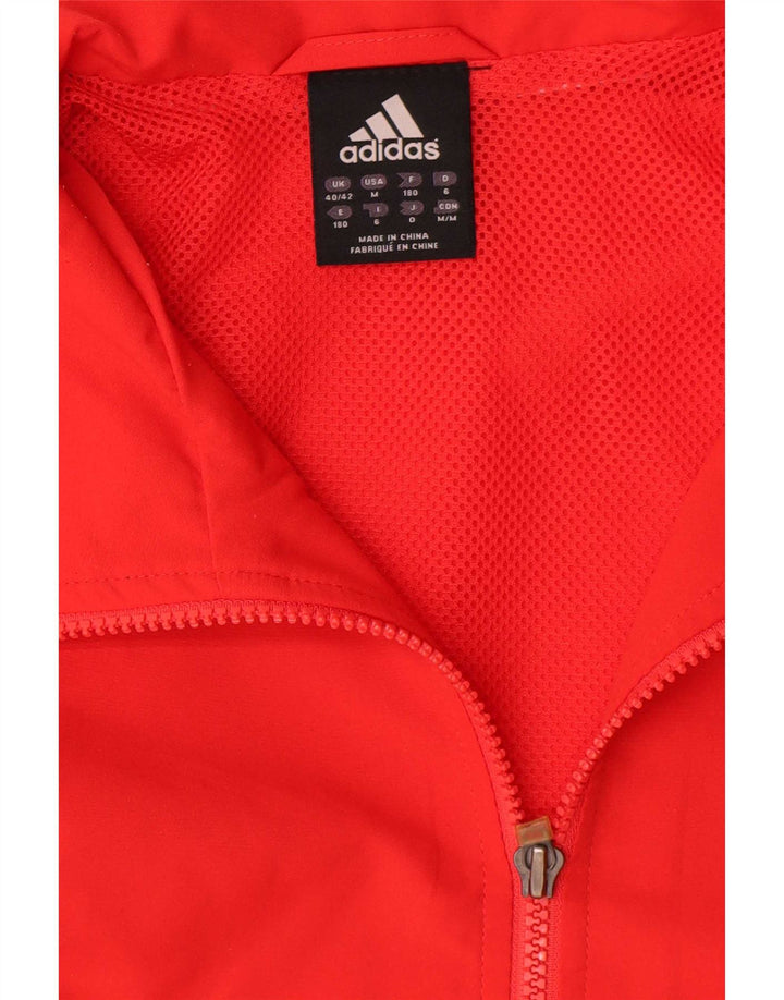 Мужская спортивная куртка Adidas UK 40/42, средний красный полиэстер