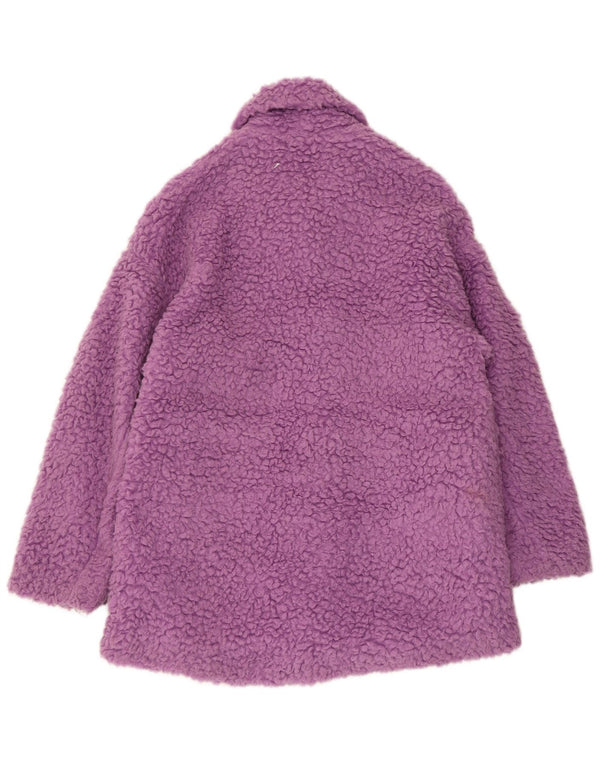 Женское пальто оверсайз Teddy Bear Zara UK 6 XS, фиолетовый акрил