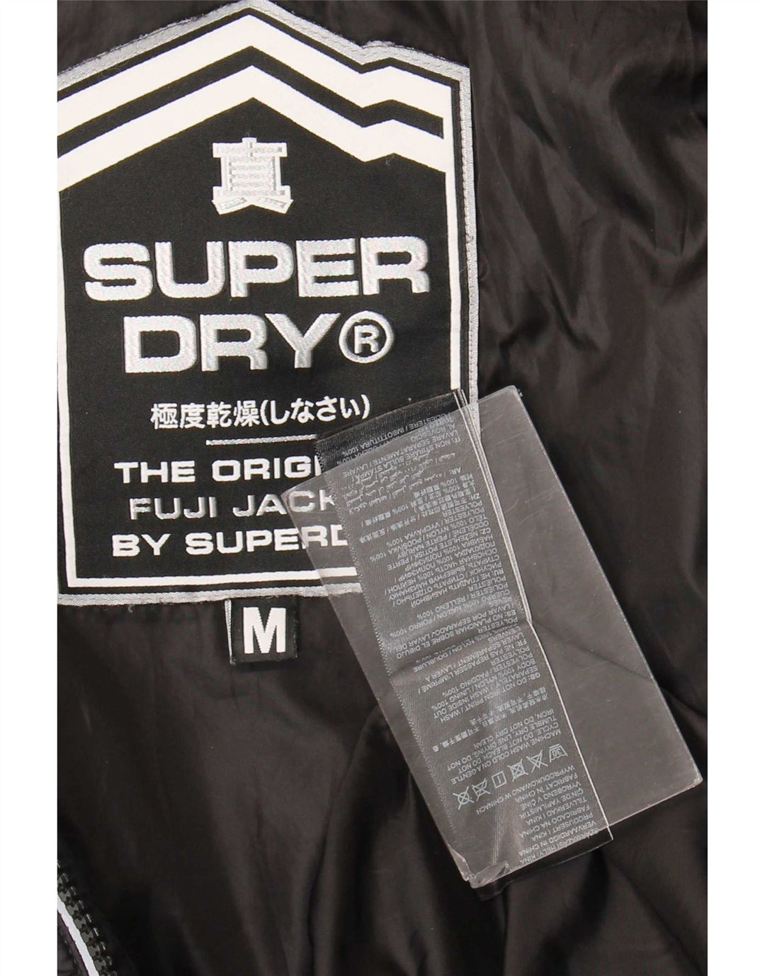 Мужская стеганая куртка Superdry UK 38, средний черный нейлон