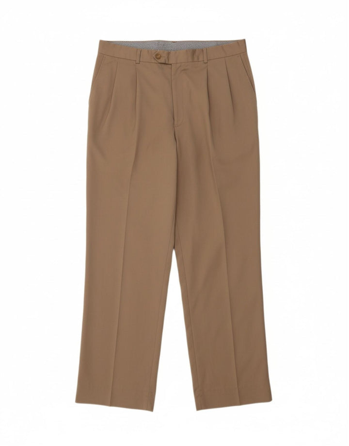 IZOD Mens Pegged Suit Trousers W36 L29 Brown Vintage Izod and Second-Hand Izod from Messina Hembry 