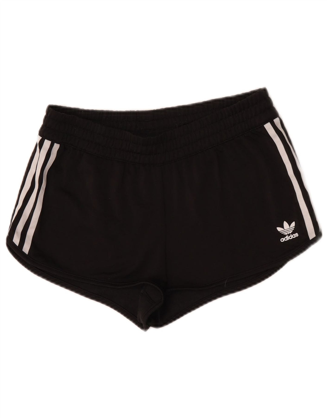 Женские спортивные шорты Adidas UK 12, средний черный, полиэстер с цветными блоками