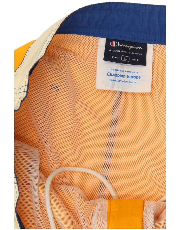 Мужские шорты для плавания Champion с рисунком, большие желтые цвета, полиамид