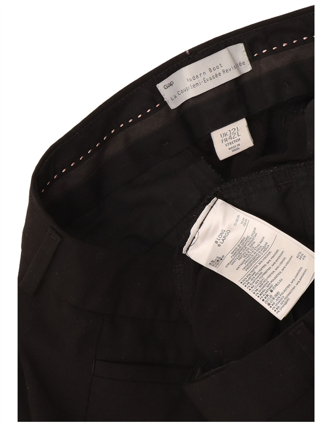 Женские брюки Gap Modern Bootcut, Великобритания 12, средние W34 L34, черные