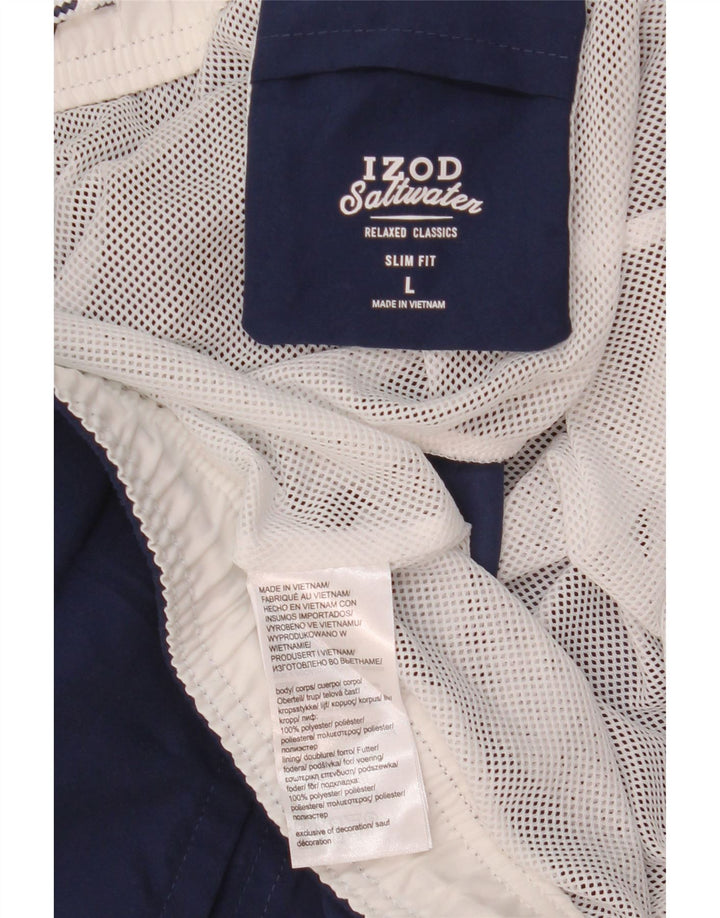 Мужские шорты для плавания Izod Slim Fit, большие темно-синие, полиэстер
