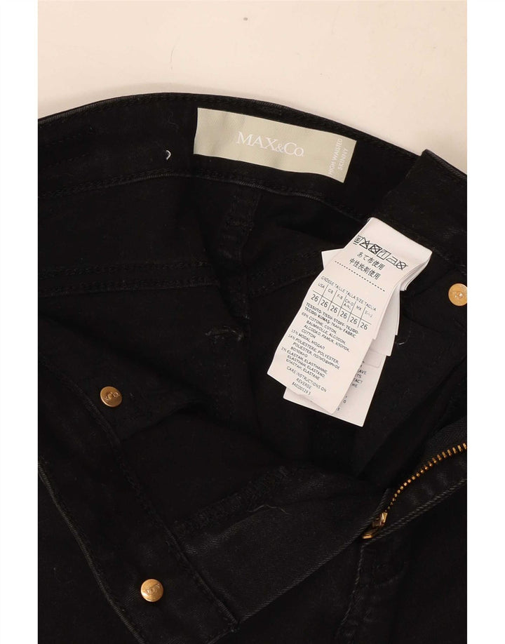 Женские джинсы скинни Max & Co. W26 L27, черный хлопок