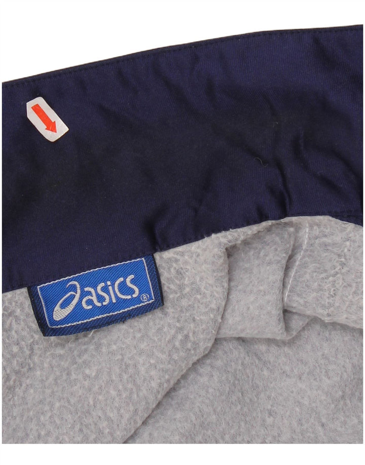 Мужской спортивный костюм Asics с графическим рисунком, верхняя куртка, средний темно-синий, спортивный костюм с цветными блоками