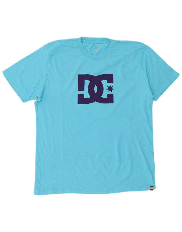DC Mens Graphic T-Shirt Top XL Blue Cotton
