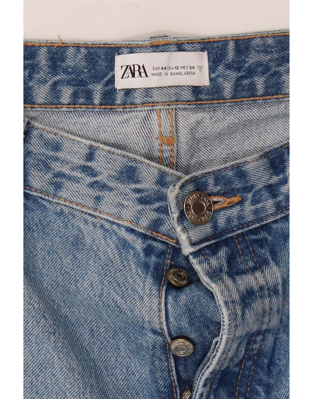 Женские прямые джинсы Zara EU 44, большие W34 L32, синие