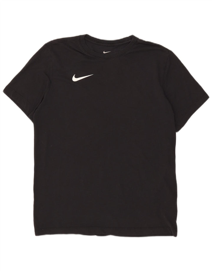 Мужская футболка Nike Dri Fit из хлопка среднего размера, черная