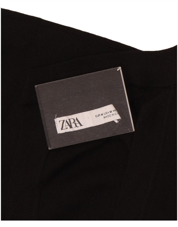Женское облегающее платье Zara на одно плечо UK 12, средний черный
