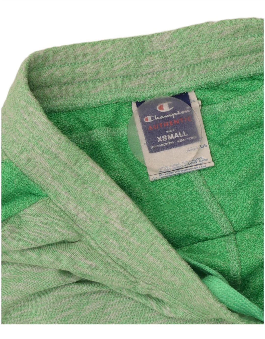 Женские спортивные шорты с графическим рисунком CHAMPION UK 6 XS, зеленый полиэстер с крапинками