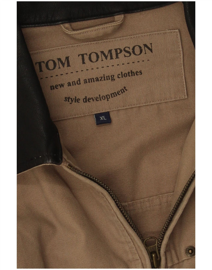 Мужская куртка-бомбер Tom Tompson UK 42 XL, бежевый хлопок